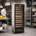 Thumbnail image #2 for hotLOGIX HL2-8 Half-Height Humidified Heated Holding Cabinet / Heater-Proofer, Non-Insulated Aluminum, Glass Door, 16-Pan Capacity