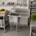 Thumbnail image #2 for John Boos E-Series 1-Compartment Stainless Steel Sink with Right Drainboard, 18 x 18 x 12 Bowl