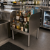Thumbnail image #3 for BK Resources 18-Inch Wide 4-Step Stainless Steel Underbar Liquor Bottle Display Unit, 20-Bottle Capacity