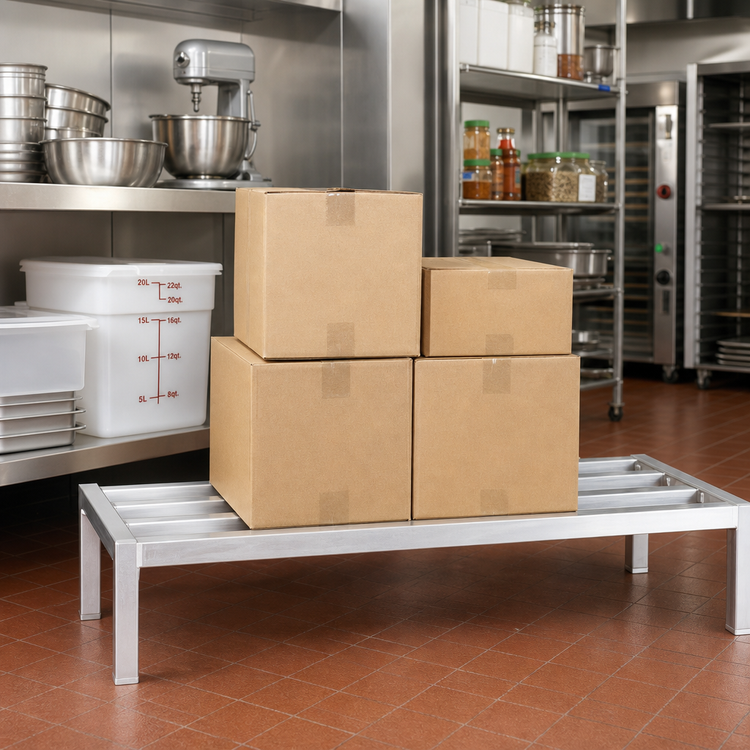 Product image #2 for New Age 54" x 24" x 12" Heavy-Duty All-Welded Aluminum Dunnage Rack