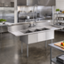 Thumbnail image #2 for John Boos E-Series 3-Compartment Sink with Left and Right Drainboards, 90-Inch Wide