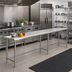 Thumbnail image #2 for Eagle Group Deluxe Series Stainless Steel Work Table, 144 x 24 Inches, Flat Top, Tubular Base