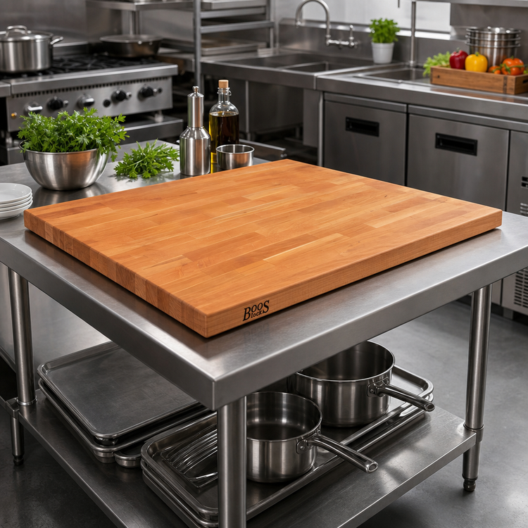 Product image #2 for John Boos Boos Block American Cherry Edge Grain Kitchen Countertop, 48" W x 36" D x 1-1/2" Thick