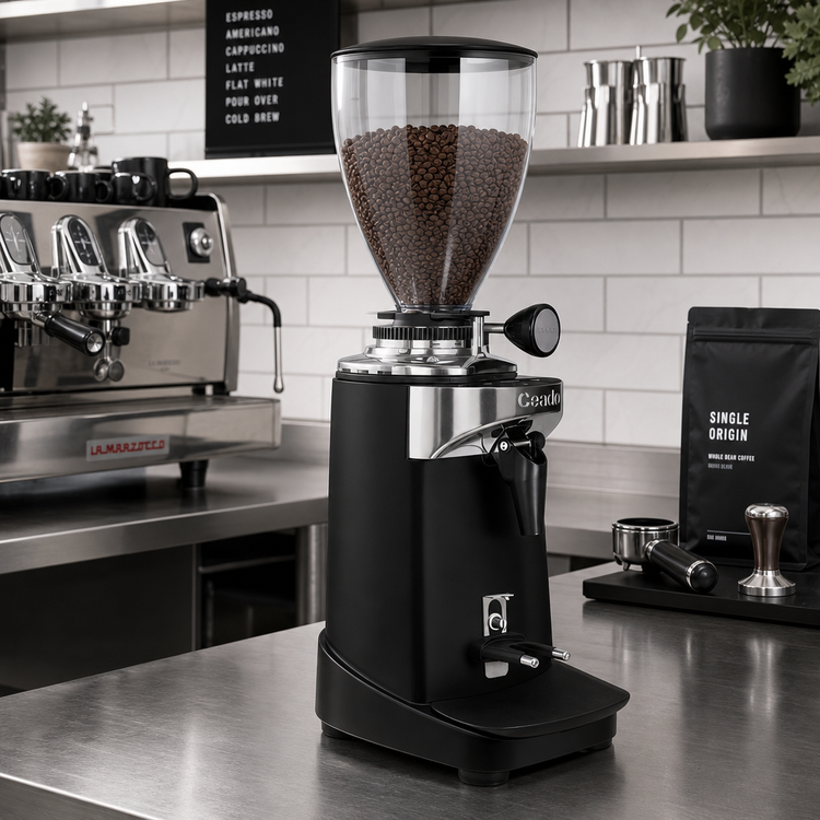 Product image #2 for UNIC Ceado E37T On-Demand Espresso Coffee Grinder with 83mm Titanium Burrs and 3.5 lb Hopper, Black