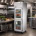 Thumbnail image #2 for True SPEC SERIES 1-Section Pass-Thru Reach-In Refrigerator with 2 Half Glass Front Doors and Solid Rear Door