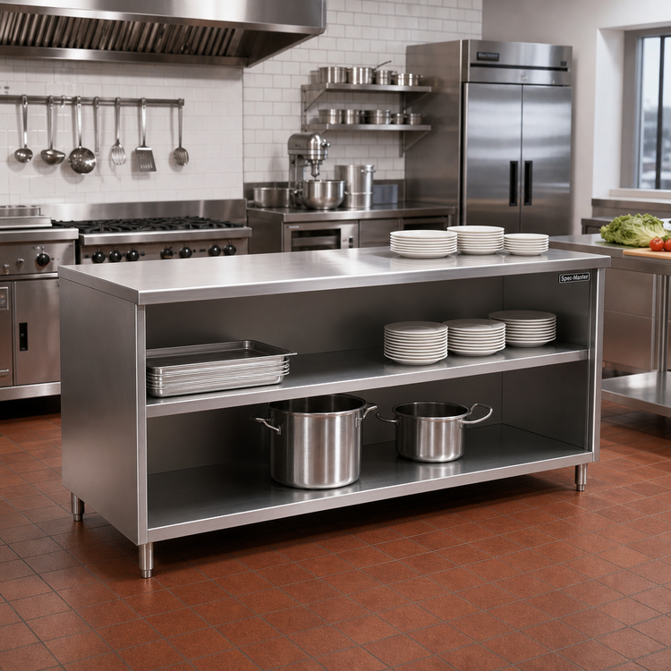 Product image #2 for Eagle Group Spec-Master Open Front Plate Cabinet with Fixed Shelf, 120 x 18 Inches