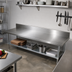 Thumbnail image #3 for John Boos 96-Inch x 25-Inch Stainless Steel Countertop with 6-Inch Boxed Backsplash