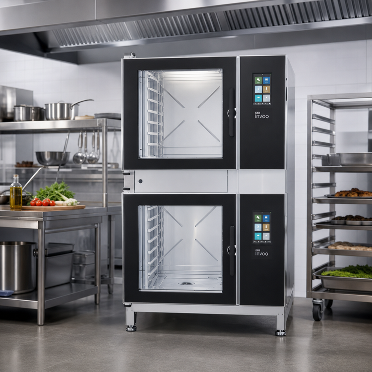 Product image #2 for Blodgett INVOQ 62BE/62BE Electric Double Stacked Combi Oven Steamer with Boiler Steam