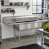 Thumbnail image #2 for BlendPort BPFC Series 3-Compartment Stainless Steel Sink with 24-Inch Left Drainboard, 18 x 18 Bowls