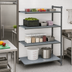Thumbnail image #2 for Cambro Camshelving Basics Plus 4-Tier Add-On Polymer Shelving Unit, 24 x 48 x 64 Inches, Vented & Solid, Brushed Graphite