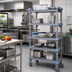 Thumbnail image #2 for Millenia 72-Inch Wide Mobile Polymer Starter Shelving Unit with 5 Open Grid Shelves