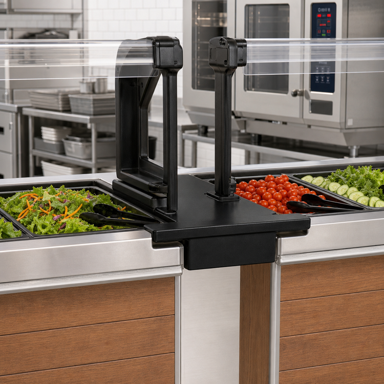 Product image #3 for Cambro Versa Food Bar Straight Connector, Black, 27 x 19 x 4-1/4 Inch