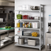 Thumbnail image #3 for Cambro Camshelving Premium 18 x 36 x 84 Inch 5-Shelf Vented and Solid Stationary Add-On Polymer Shelving Unit