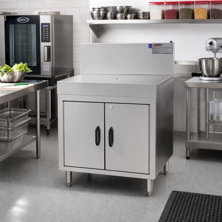 Product image #2 for Eagle Spec-Bar 48-Inch Freestanding Closed Base Stainless Steel Workboard Cabinet, 19-Inch Deep