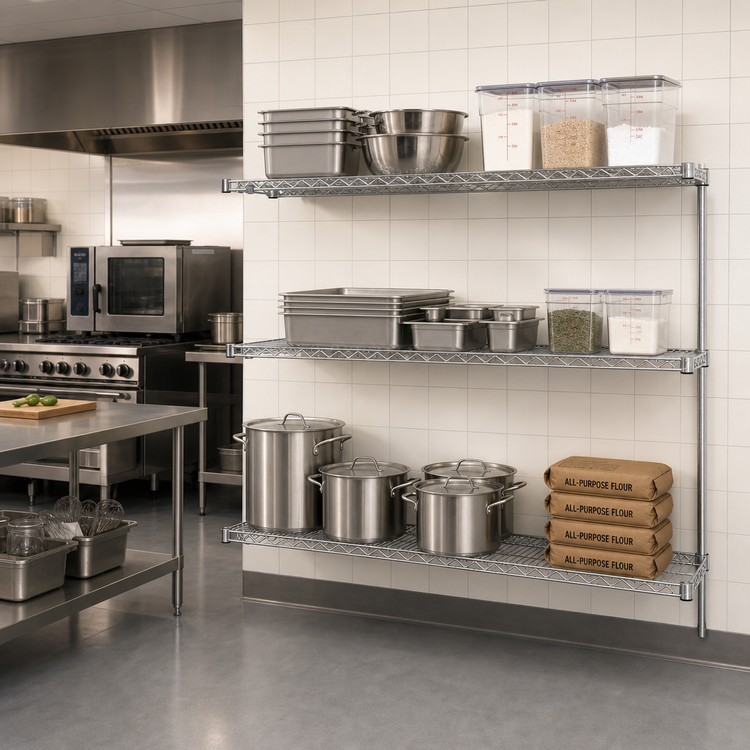 Product image #2 for Metro Super Erecta Chrome Plated Add-On Wire Shelving Unit, 72W x 24D x 63H