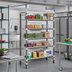 Thumbnail image #2 for Cambro Camshelving Elements XTRA 5-Tier High Density Top Rail Overhead Track Mobile Starter Unit, 24-Inch D x 54-Inch L x 80-Inch H, Speckled Gray