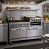Thumbnail image #2 for Imperial Pro Series 60-Inch Gas Restaurant Range with 2 Open Burners, 48-Inch Griddle, and 2 Convection Ovens