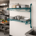 Thumbnail image #2 for Quantum Wall-Mount Cantilever Double Shelf Wire Shelving Unit, 72 x 18 Inches, Green Epoxy