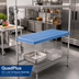 Thumbnail image #2 for QuadPlus 72-Inch x 24-Inch Solid Blue Polymer Shelf Mat with Gray Epoxy Wire Frame