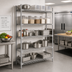 Thumbnail image #2 for EagleGard 5-Tier Add-On Wire Shelving Unit, 48W x 24D x 86H Inches, Hybrid Epoxy Finish