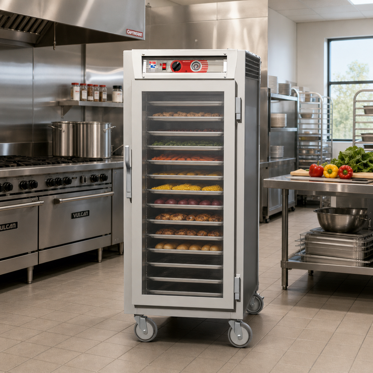 Product image #2 for Metro C5 6 Series 3/4-Height Mobile Heated Holding Cabinet with Double-Pane Clear Glass Doors, 27-Pan Capacity, 120V