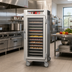 Thumbnail image #2 for Metro C5 6 Series 3/4-Height Mobile Heated Holding Cabinet with Double-Pane Clear Glass Doors, 27-Pan Capacity, 120V