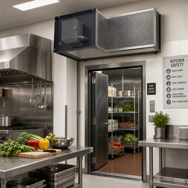 Product image #2 for Berner Industrial Direct Drive 12 72-Inch Ambient (Unheated) Air Curtain, 2 x 1/2 HP