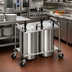 Thumbnail image #2 for Atlas Metal Heated Mobile Open Frame Plate Dispenser, 2-Tube, 9-1/8 Inch Diameter