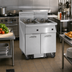 Thumbnail image #2 for Imperial 4-Battery Electric Floor Fryer with 75 lb. Tanks and Built-In Space Saver Filter System