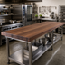 Thumbnail image #2 for John Boos Boos Block American Black Walnut Edge Grain Kitchen Countertop, 96 Inch x 30 Inch x 2-1/4 Inch Thick