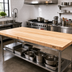 Thumbnail image #2 for John Boos Boos Block 108 x 48 Inch, 1-3/4 Inch Thick Edge Grain Maple Kitchen Countertop with Varnique Finish