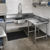 Thumbnail image #2 for Spec-Master Corner Soiled Dishtable with Pre-Rinse Sink, 60-Inch Right-Hand, 14/304 Stainless Steel