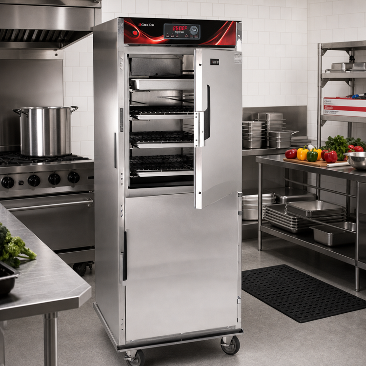 Product image #2 for Cres Cor Roast-N-Hold Full-Height Gentle Convection Cook and Hold Oven, 12-Set Capacity, 208V, 3-Phase, Left-Hand Hinge