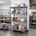 Thumbnail image #2 for Quantum Millenia Polymer Shelving Unit with Dunnage Stand, 60 x 24 x 86 Inches, 2000 lb Capacity