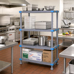 Thumbnail image #2 for Quantum QP245462V3S1 Polymer Shelving Unit with Dunnage Stand, 54 x 24 x 62 Inches, 2,000 lb. Capacity, Gray