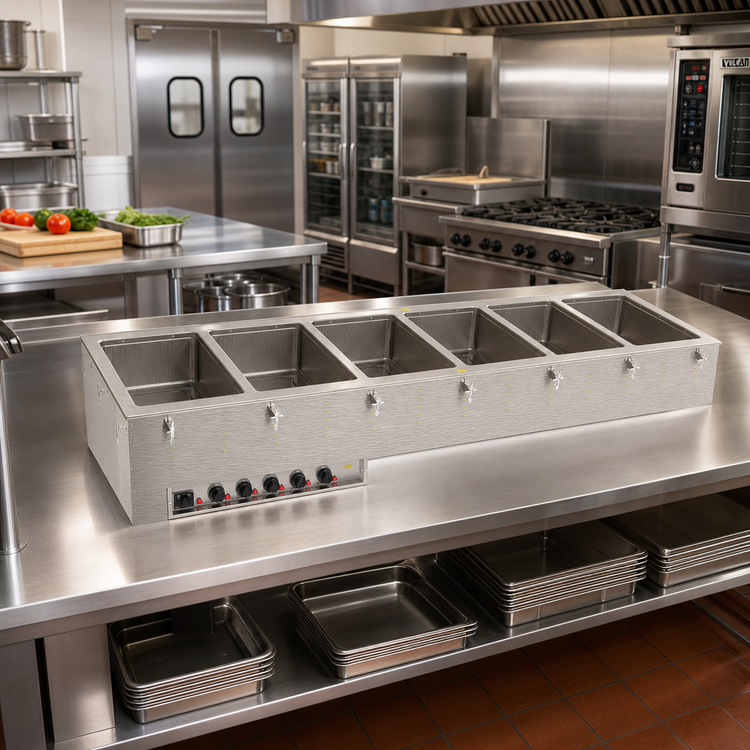 Product image #2 for Vollrath 6-Well Drop-In Electric Hot Food Well with Thermostatic Controls