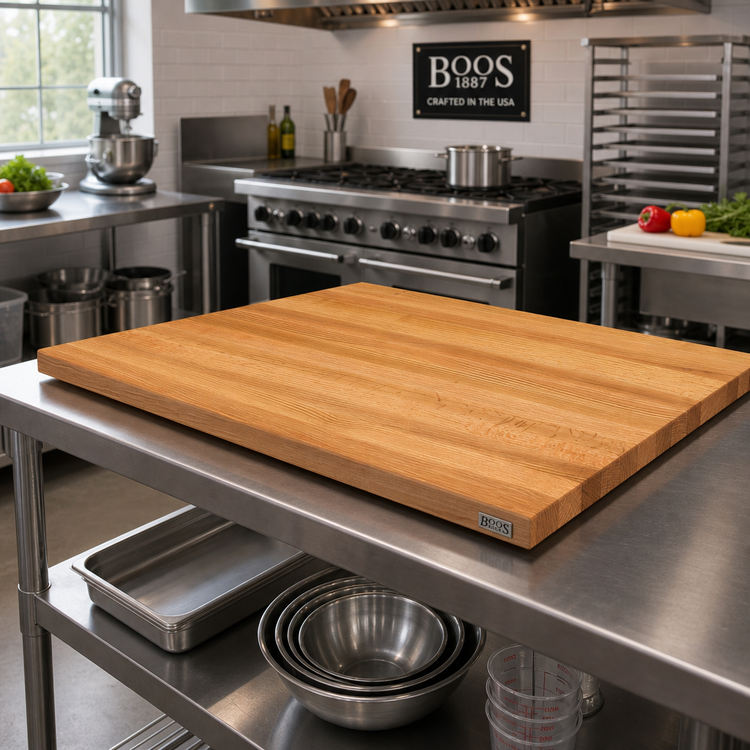 Product image #2 for John Boos Appalachian Red Oak Edge Grain Island Countertop, 36 x 32 x 1-1/2 Inch, Oil Finish