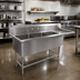 Thumbnail image #2 for John Boos Pro-Bowl 3-Compartment Sink with Right-Hand Drainboard, 18