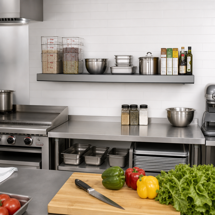 Product image #2 for Fermostock 59-Inch x 18-Inch Horizontal Solid Polymer Shelf