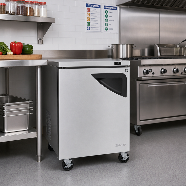 Product image #3 for Turbo Air Super Deluxe Series One-Section Undercounter Freezer, 6.8 Cu. Ft., 115V