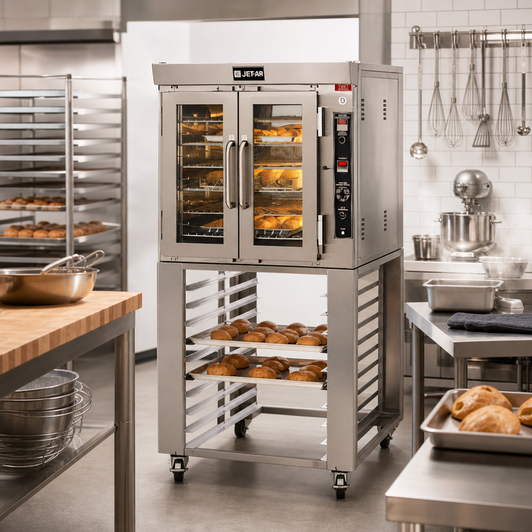 Product image #2 for Jet-Air Countertop Gas Convection Oven with Steam Injection, 6 Full-Size Pan Capacity