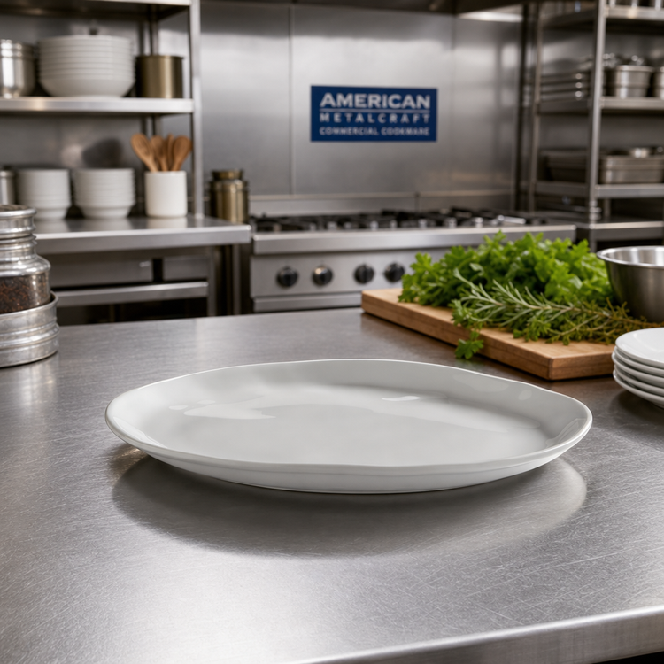Product image #3 for American Metalcraft Crave Collection Cloud 11 1/8-Inch Round Coupe Melamine Plate