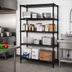 Thumbnail image #2 for Quantum 4-Shelf Black Epoxy Stationary Wire Shelving Starter Kit, 48