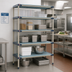 Thumbnail image #2 for MetroMax 4 Blue Stationary Polymer Starter Shelving Unit, 30 x 18 x 74 Inches, 5 Open Grid Shelves