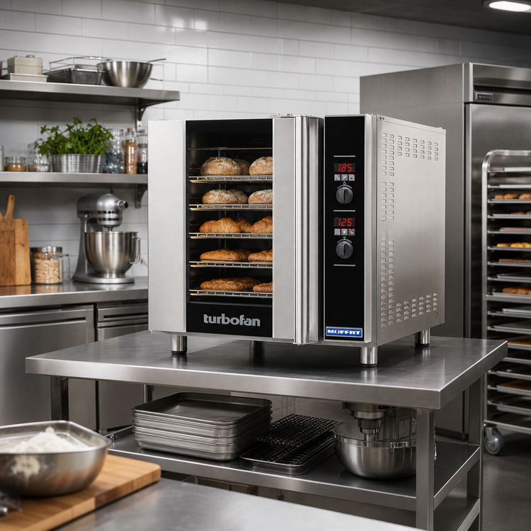Product image #2 for Turbofan E32D5 Full-Size Single-Deck Digital Electric Convection Oven, 5-Pan Capacity