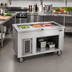 Thumbnail image #2 for Randell 3-Pan Mobile Ice-Cooled Cold Food Table with Open Storage Base