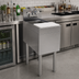 Thumbnail image #2 for Glastender 12-Inch Wide x 24-Inch Deep Free-Standing Stainless Steel Underbar Mixology Unit with Sink, Faucet, and Cutting Board