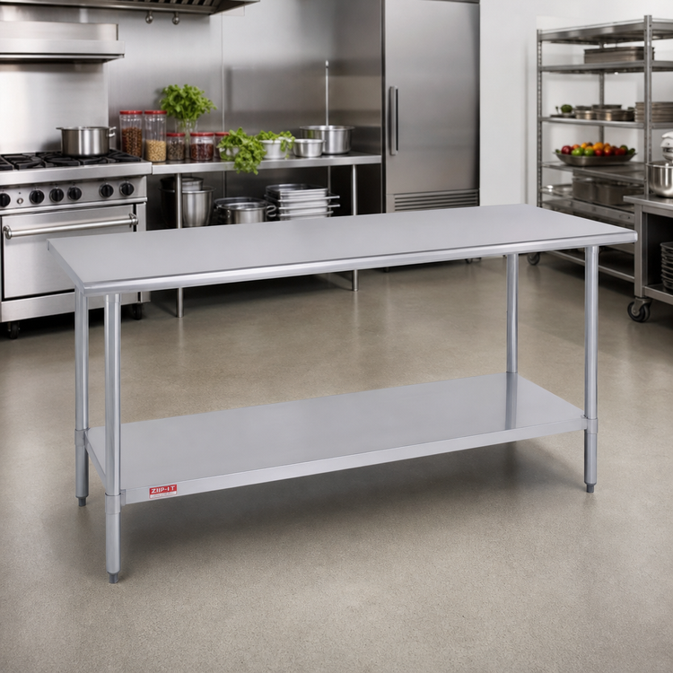 Product image #2 for Stainless Steel Work Table with Undershelf, 84 x 30 x 36 Inches