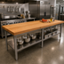 Thumbnail image #2 for John Boos Appalachian Red Oak Edge Grain Island Countertop, 108 x 27 x 1-1/2 Inch, Penetrating Oil Finish