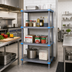 Thumbnail image #2 for Quantum Millenia 24-Inch Wide x 24-Inch Deep x 74-Inch High Gray Polymer Stationary Starter Shelving Unit, 4 Shelves